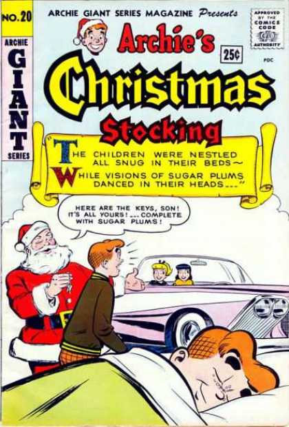 Archie Giant Series 20 - Santa Claus - Pink Car - Betty - Veronica - Bed