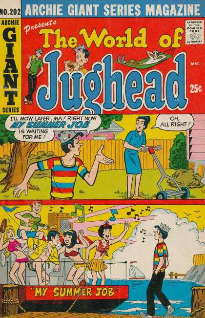 Archie Giant Series 202 - Jughead - Summer Job - Mowing - Party - Sea