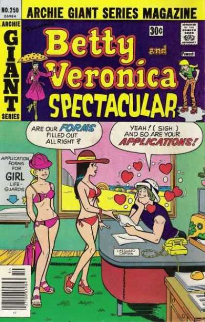 Archie Giant Series 250 - Forms - Betty And Veronica - Applications - Bikinis - Girl Lifeguards
