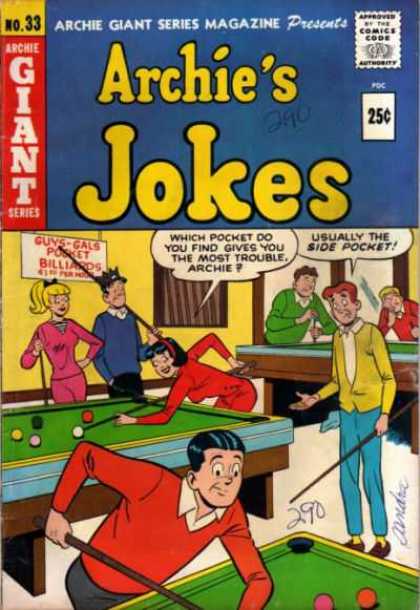 Archie Giant Series 33 - Pool - Billiards - Betty - Veronica - Jughead