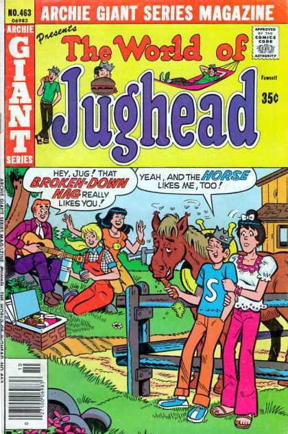 Archie Giant Series 463 - The World Of Jughead - Jughead - Veronica - Horse - Farm