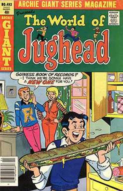 Archie Giant Series 493 - Laugh - Archie - Sandwich - Betty - Guiness Book Of Records
