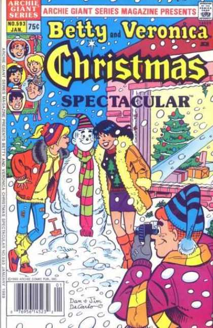 Archie Giant Series 593 - Christmas Spectacular - Snow - Betty - Veronica - Camera