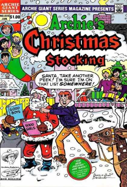 Archie Giant Series 605 - Archie - Archies Christmas Stocking - Christmas - Santa - Good List