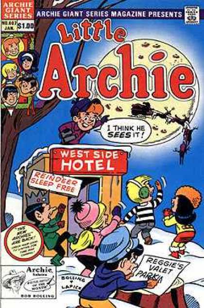 Archie Giant Series 607 - Speech Bubble - Moon - Santa - Reindeer - West Side Hotel