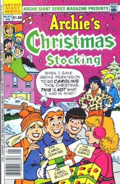 Archie Giant Series 617 - Christmas Tree - Ear Muffs - Snow - Candy Cane - Christmas Presents