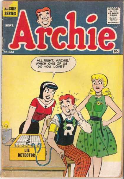 Archie 122 - Which One Of Us Do You Love - Lie Detector - Green Dress - Blonde Hair - Alice Band
