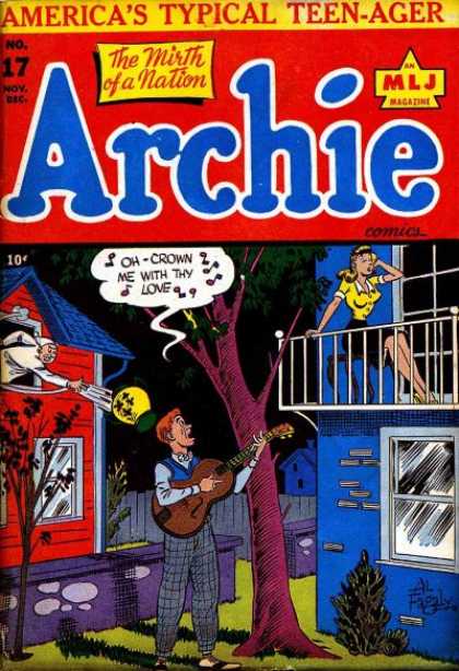 Archie 17 - Woman On Balcony - Man Playing Guitar - Love - Night - Despair