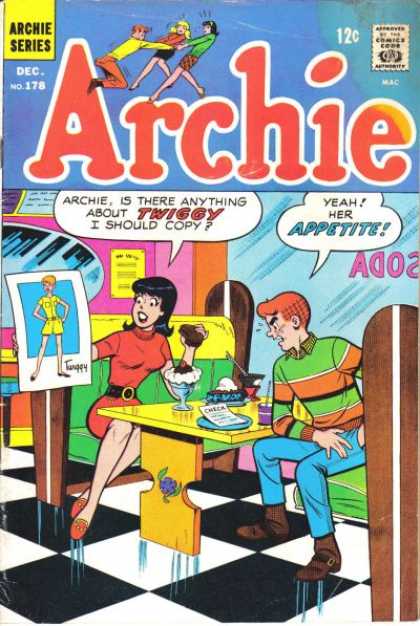 Archie 178 - Girl - Boy - Booth - Ice Cream Parlor - Window