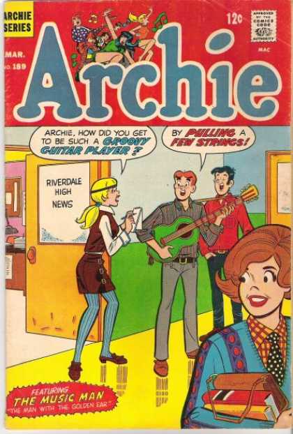 Archie 189 - Green Guitar - Singing - Newsroom - Books - Poka Dot Tie