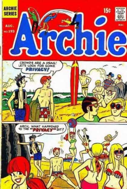 Archie 193 - Archie Series - Comics Code - Boys - Beach - Girls