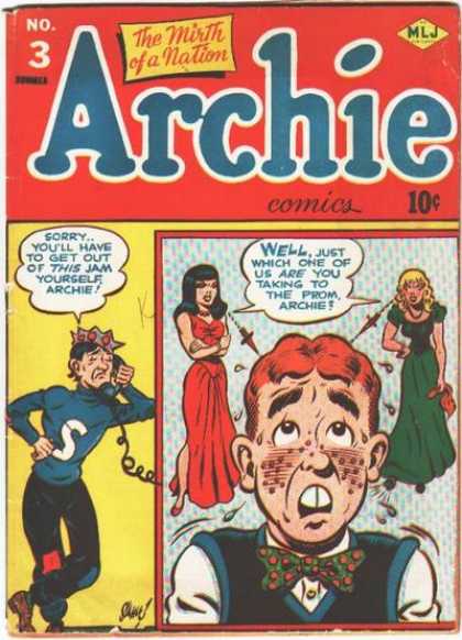 Archie 3 - Archie Issue No 3 - Love Triangle - Prom Night - No Help From Jughead - Betty Or Veronica