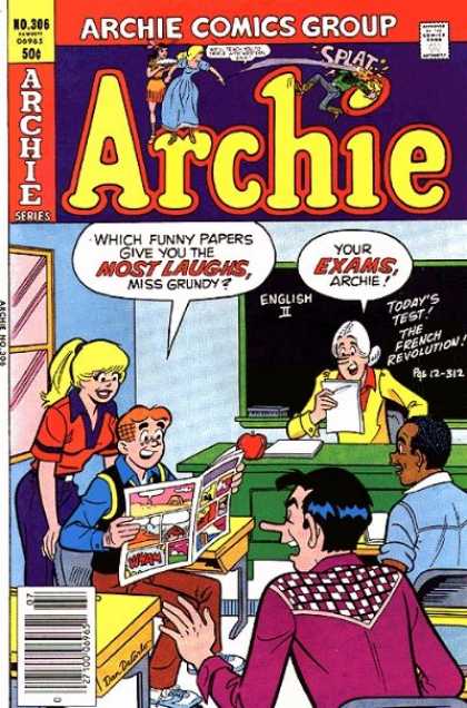 Archie 306 - Which Funny Papers Give You More Laughs Miss Grundy - English - Blackboard - Your Exams - Classroom