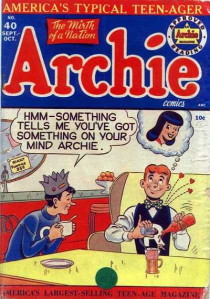 Archie 40 - The Mirth Of A Nation - Jughead - Hearts - Ketchup Bottle - Americas Typical Teenager