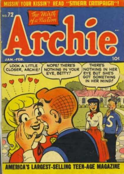 Archie 72 - Betty - Veronica - Jughead - Smear Campaign - Golden Age