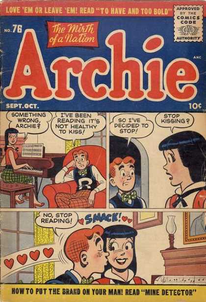 Archie 76 - Veronica - Kiss On Cheek - Hearts - Bow Tie - Piano