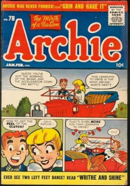 Archie 78 - The Mirth Of A Nation - Writhe And Shine - Red Car - Funny Lovers - Travel
