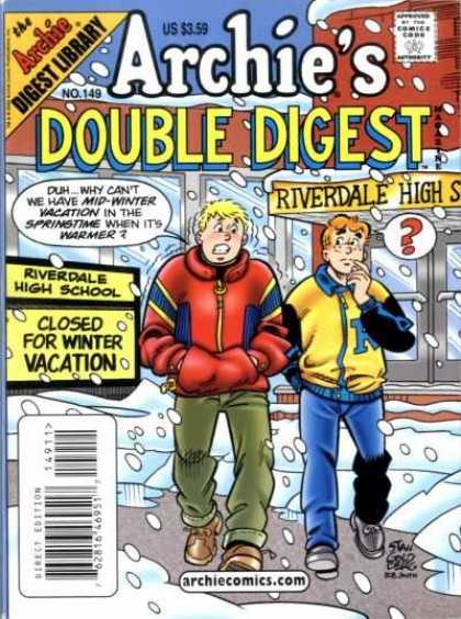 Archie's Double Digest 149 - Double Digest - Riverdale High School - Snow - Winter Vacation - Cold