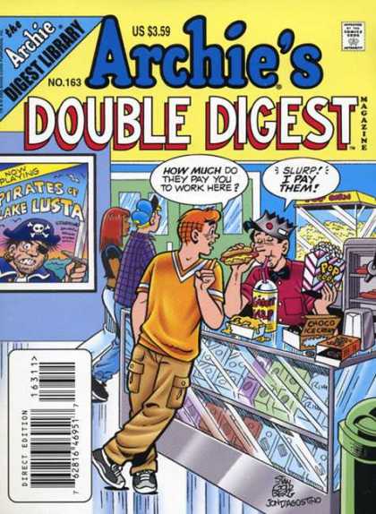 Archie's Double Digest 163 - Hot Dog Stand - Server - Customer - Concessions - Movie Theater