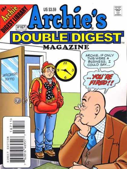 Archie's Double Digest 167 - Magazine - Clock - Door - Youre Fired - Chair