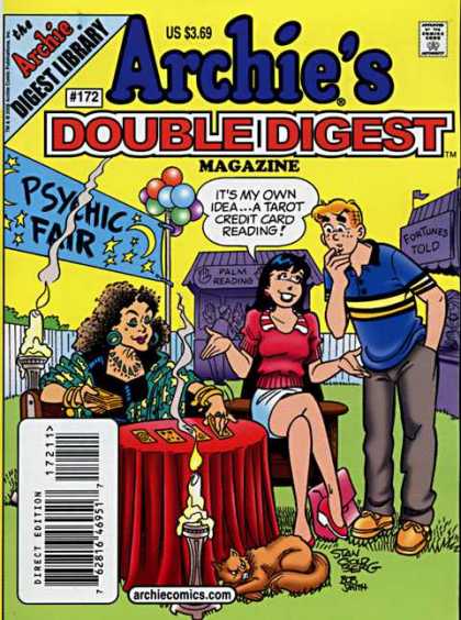 Archie's Double Digest 172 - Fortune Teller - Psychic Fair - Balloons - Candle - Cat