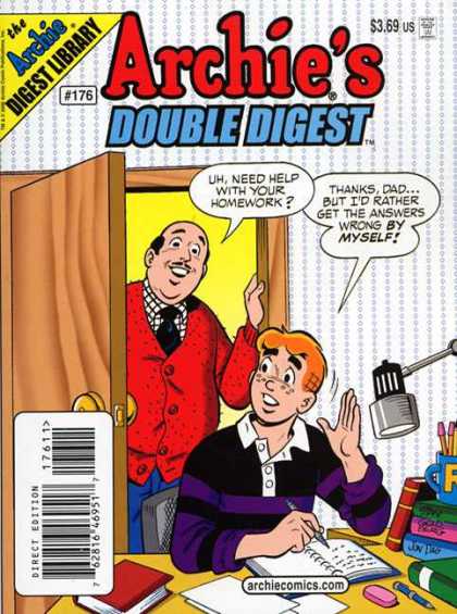 Archie's Double Digest 176 - Homework - Doorway - Books - Pencils - Digest Library