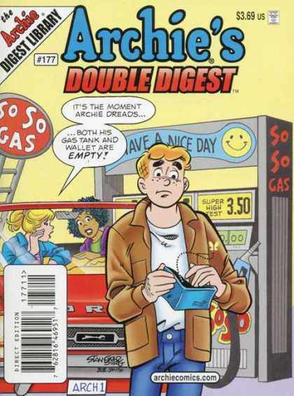 Archie's Double Digest 177 - Gas Station - Girls - Empty Wallet - Archie Comics - 177