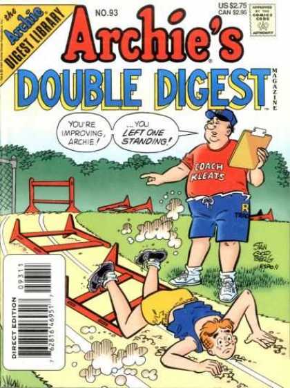 Archie's Double Digest 93 - Approved By The Comics Code Authority - Archie Digest Library - You Are Improving Archie - Direct Edition - Us 275