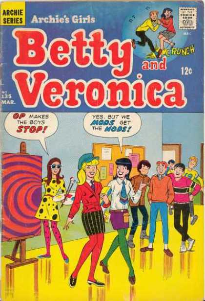 Archie's Girls Betty and Veronica 135 - Reminds Me Of High School - Two Timer - Heart Breaker - Dont Know What He Is Getting Himself Into - More Than He Can Handle