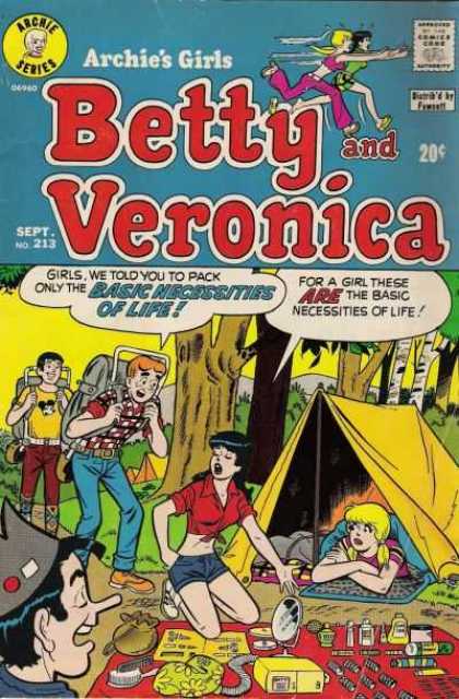 Archie's Girls Betty and Veronica 213 - Campers - Betty And Veronica - Outdoors - Ditzy Girls - Tents