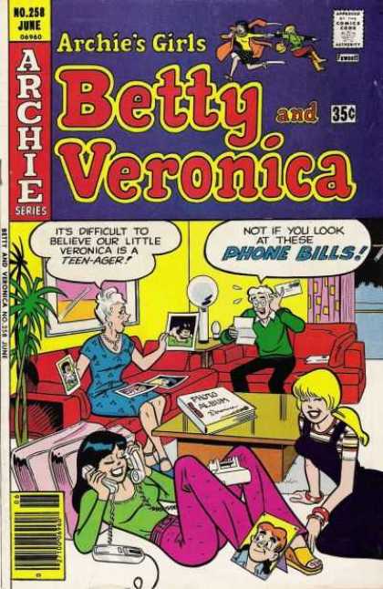 Archie's Girls Betty and Veronica 258 - Archie Series - Approved By The Comics Code Authority - No258 June - Photo Album - Phone