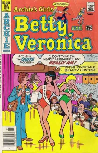 Archie's Girls Betty and Veronica 265 - Contest - Hot Girls - Beauty Contest - Blue Suit - Audience