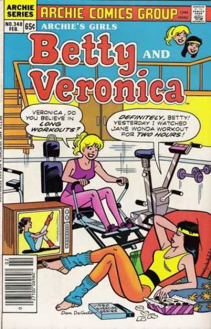 Archie's Girls Betty and Veronica 340 - Zym - Long Workouts - Definitely - Watching Television - Beautiful Legs