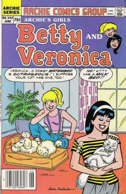 Archie's Girls Betty and Veronica 342 - Dog - Cat - Waterbed - Milk Bed - Archie