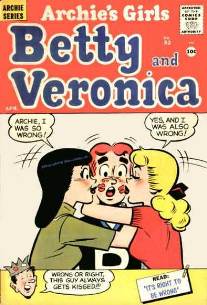 Archie's Girls Betty and Veronica 52 - Archie Comics - Jughead - Its Right To Be Wrong - Riverdale High - Mr Lodge