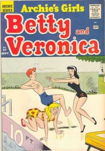 Archie's Girls Betty and Veronica 57 - Archie Series - Approved By The Comics Code Authority - Tree - No57 - Sept