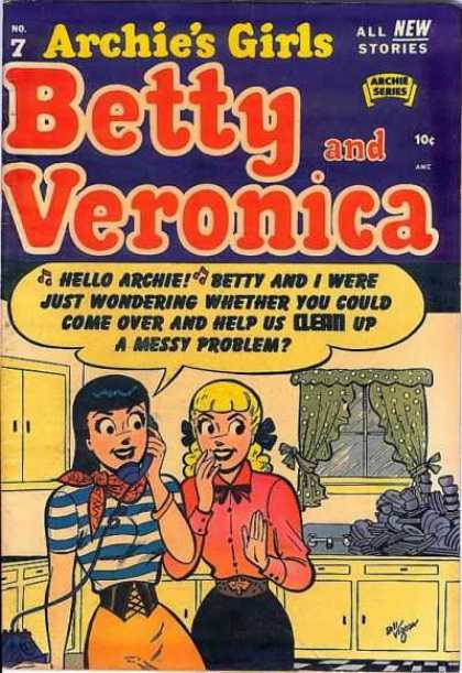 Archie's Girls Betty and Veronica 7 - All The Stories - Archie Series - Woman - Phone - Flour
