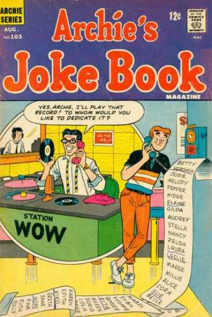 Archie's Joke Book 103 - Dj - Teen - Phone - Lp - Desk