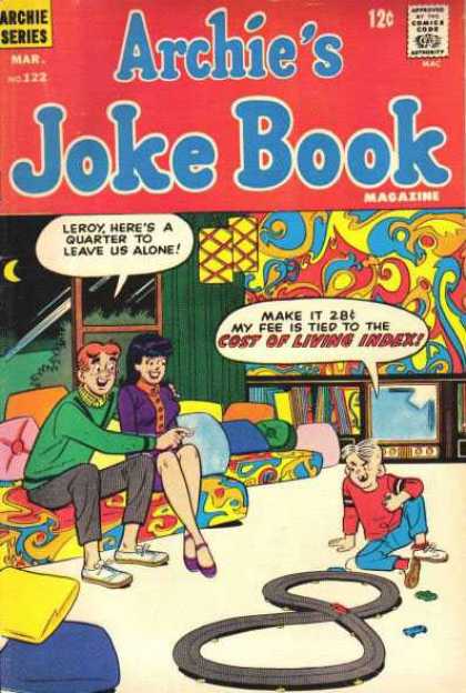 Archie's Joke Book 122 - Kid Playing With Cars - Babysitting - Couple Wants To Be Left Alone - Funky Room - Archie Series