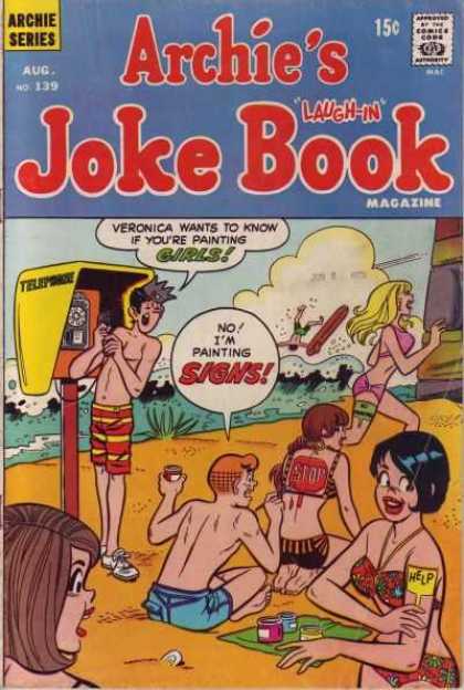Archie's Joke Book 139 - Laugh-in - August - Speech Bubbles - Blonde - Beach