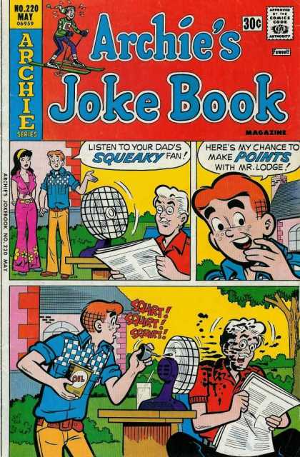 Archie's Joke Book 220 - Squeaky Fan - Mr Lodge - Oil - Newspaper - Bellbottoms