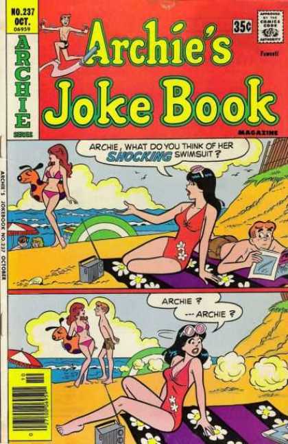 Archie's Joke Book 237 - Beach - Bikini - Disappear - Relaxing - Reading