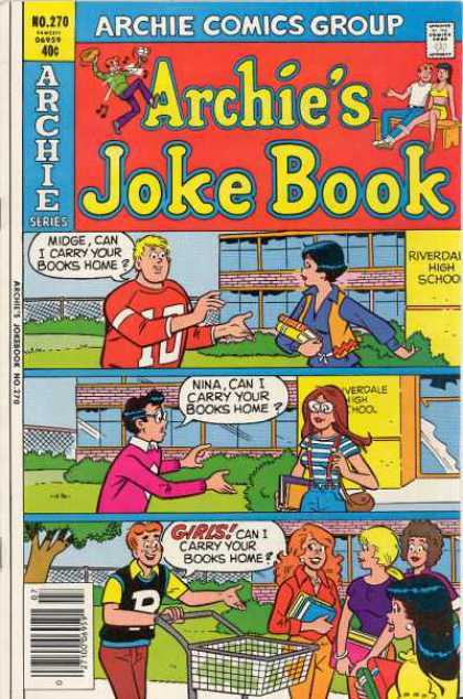 Archie's Joke Book 270 - Approved By The Comics Code - Man - Woman - Bench - Girls