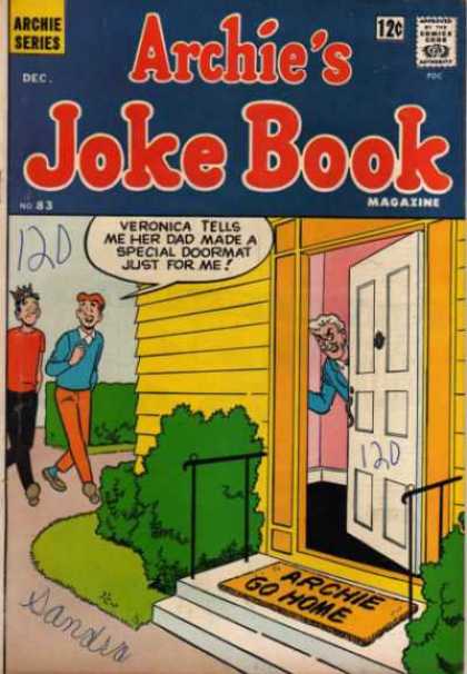 Archie's Joke Book 83 - Archie Go Home - Doormat - House - Dad - Angry