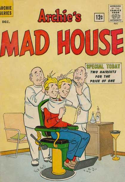 Archie's Madhouse 23 - Two Heads - Barbershop - Haircut - Scissors - Barbers
