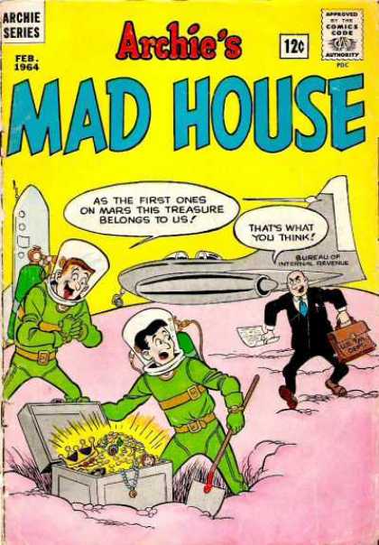 Archie's Madhouse 31 - Archie Series - Comics Code - Space Suits - Men - Space Ship