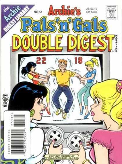 Archie's Pals 'n Gals Double Digest 51 - Video Game - Tug Of War - Anger - Television - Jeans