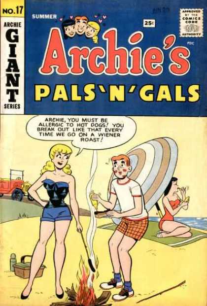 Archie's Pals 'n Gals 17 - Man - Lady - Fire - Beach - Car