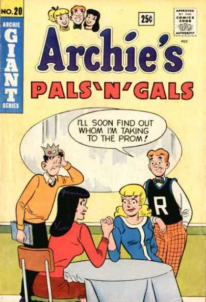 Archie's Pals 'n Gals 20 - Archie - Jughead - Betty And Veronica - Arm Wrestling - Prom Date