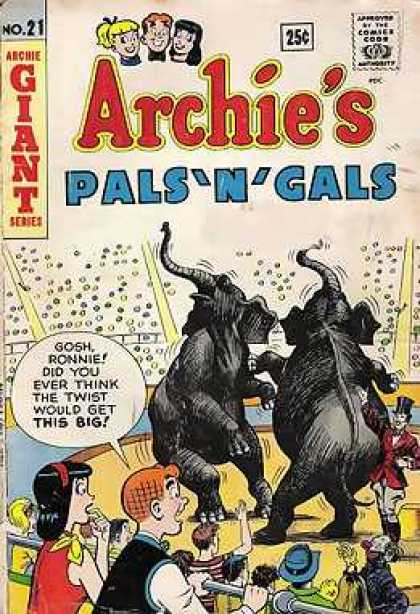 Archie's Pals 'n Gals 21 - 25 Cents - Elephants - Circus - Giant Series - Speech Bubble